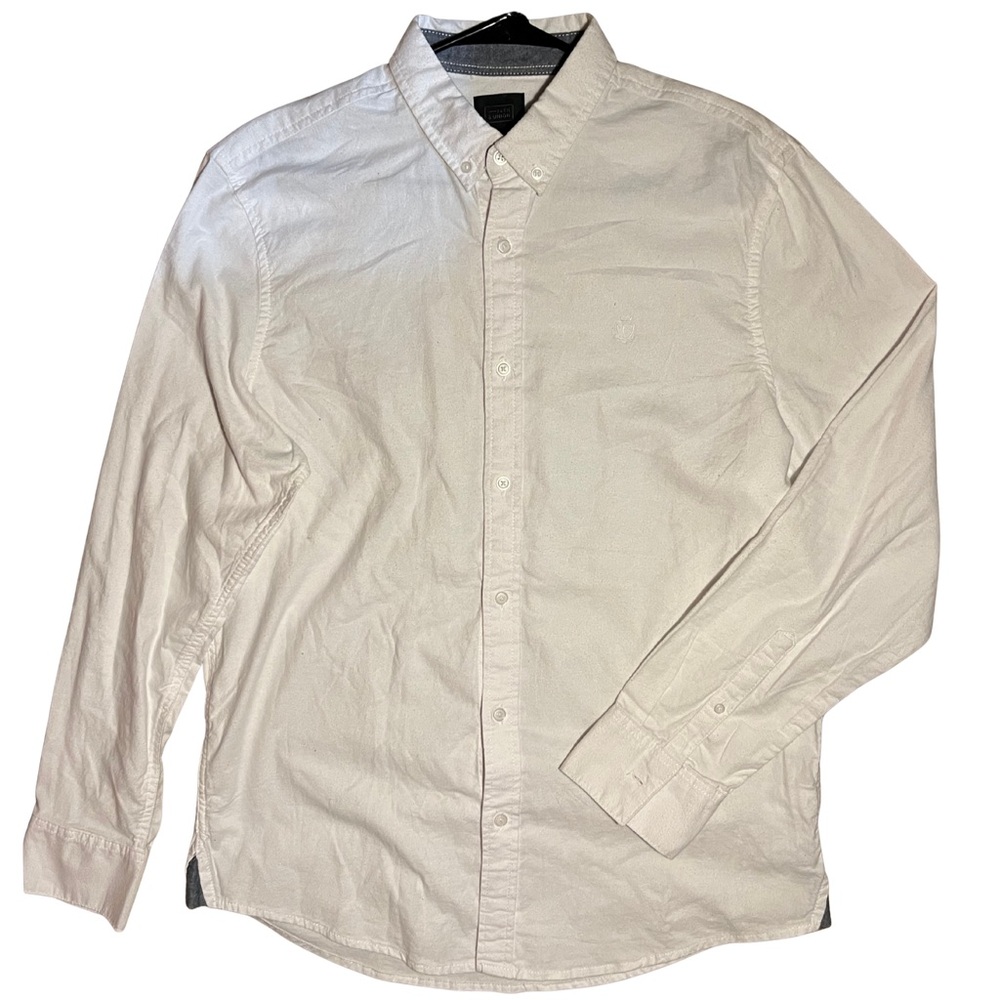 Universal Thread Men's Cream Button Down Shirt - image 1